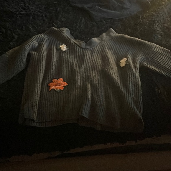 Grey cropped sweater - Picture 1 of 6